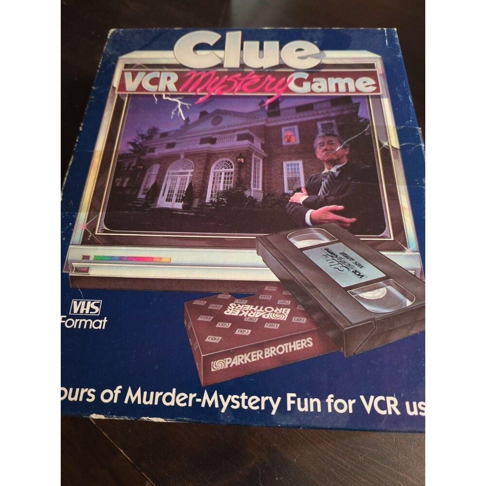 Vintage 1985 Clue VCR Mystery Game Parker Brothers VHS